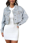 andy & natalie cropped jean jacket